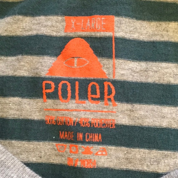 POLER RUFUS KNIT STRIPE TSHIRT SIZE M - Picture 6 of 6
